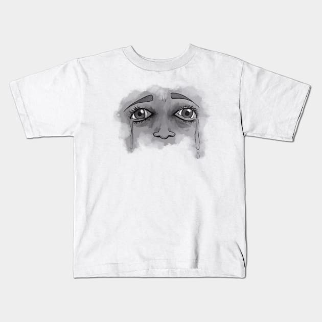 Crying eyes Kids T-Shirt by CréaTiff